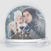 Love Script Overlay Couples Photo & Initiales (Arrière)