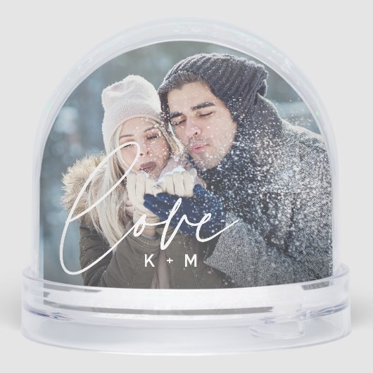 Love Script Overlay Couples Photo & Initiales (Arrière)