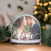 Love Script Overlay Photo & Monogram Sneeuwbol