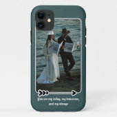 Love Script Paar Foto iPhone Case (Achterkant)
