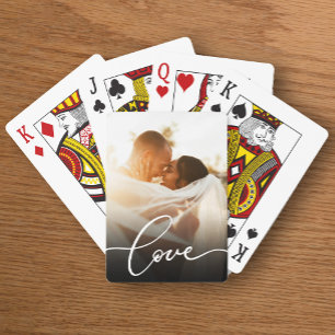 Love Script Pas getrouwd Custom Photo Pokerkaarten