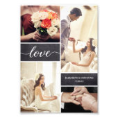 Love Script Rustic Mariage Photo Collage (Devant)