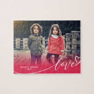 Love Script Valentijnsdag Foto Legpuzzel