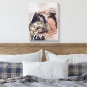 Love Script Wedding Canvas Afdruk (Insitu (Slaapkamer))