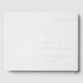 Love Script with Green Leaves on Whitewashed Wood Gastenboek (Achterkant)