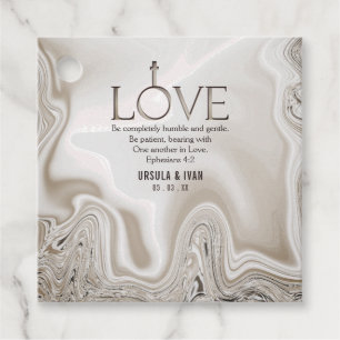 Love Scripting Verse Ephesians 4:2 Wedding Bedankjes Labels