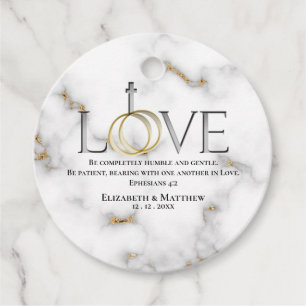 Love Scripting Verse Ephesians 4:2 Wedding Bedankjes Labels
