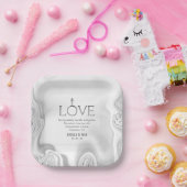 Love Scripting Verse Ephesians 4:2 Wedding Papieren Bordje (Feest)