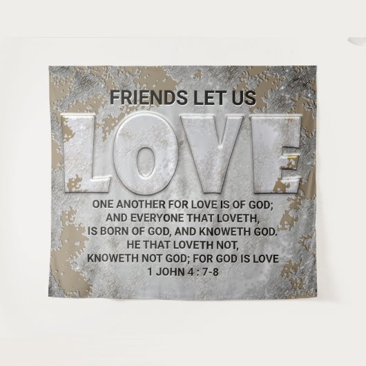 Love Scripture Wandkleed (Voorkant (horizontaal))