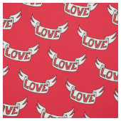 Love Scroll Romantic Message on Red Stof (Swatch)