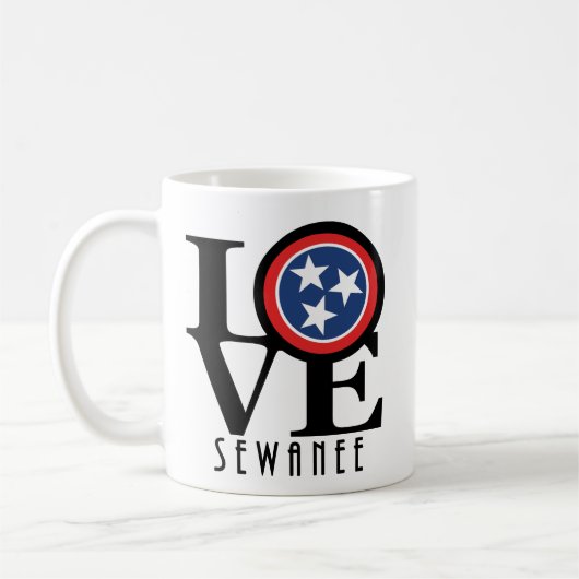 LOVE Sewanee Tennessee 11oz Koffiemok (Links)