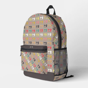 Love Sewing Brown Bedrukte Rugzak