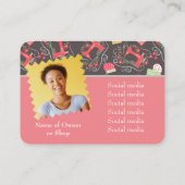 Love Sewing Cute Photo Carte de visite Brown (Dos)