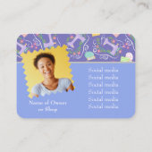 Love Sewing mignon Carte de visite de Lavande Phot (Dos)