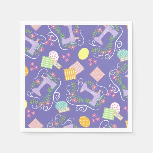 Love Sewing Paars Servet (Voorkant)