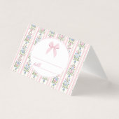 Love Shack Baby Coquette Bow Floral place card (Front)