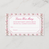 Love Shack Baby Shower Raad Hoeveelheid Spel Informatiekaartje (Voorkant)