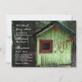 Love Shack Cabine Initiales Heart Faire-part de ma (Devant)