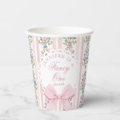 Love Shack Fancy One Coquette Bow 1st Birthday Papieren Bekers (Voorkant)