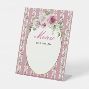 Love Shack Fiance Menu Blush Roze Vrijgezellenfees Reclamebord Met Voetstuk