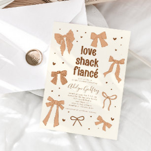 Love Shack Fiance Mocha Mousse Bow Vrijgezellenfee Kaart