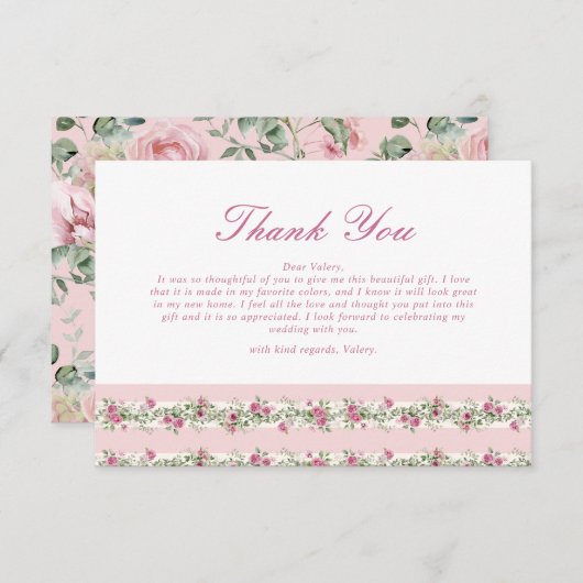 Love Shack Fiance Roze Bruiloftsborrel Bedankkaart (Voorkant / Achterkant)