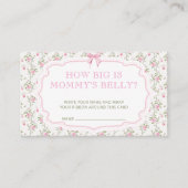 Love Shack Hoe groot is haar buik Informatiekaartje (Voorkant)