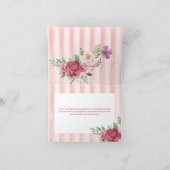 Love shack-verloofde roze strik bruiloftfeest  bedankkaart (Binnen)