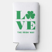 Love Shamrock Clover Irish Custom Text Groen Wit (Achterkant)