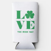 Love Shamrock Clover Irish Custom Text Groen Wit (Voorkant)
