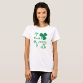 LOVE Shamrock Women's Basic T-Shirt (Voorkant volledig)
