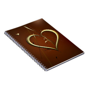 Love Shards of Gold Spiral Carnet