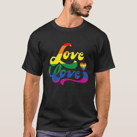 Love Shirt Gay Pride Shirten (Voorkant)