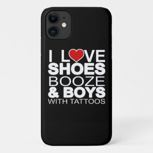 Love Shoes Booze Boys with Tattoos iPhone 11 Hoesje
