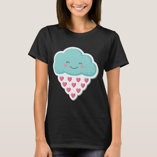 Love Shower : Happy Rain Cloud T-Shirt Design (Devant)