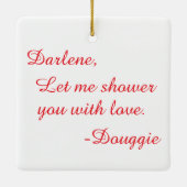 Love Shower Keramisch Ornament (Achterkant)