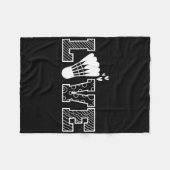 Love Shuttle Dminton-racket Fleece Deken (Voorkant (Horizontaal))