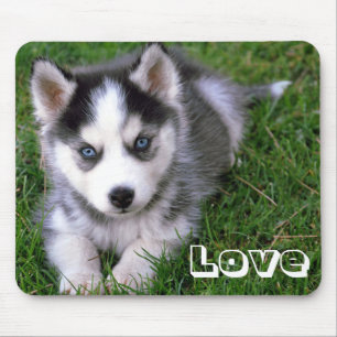 Love Siberian Husky Puppy Dog Mousepad Muismat