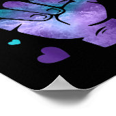 Love Sign Teal &amp; Purple Ribbon Suicide Prevent Poster (Hoek)