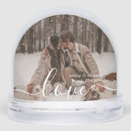 Love Simple Script Modern 2 Photo Sneeuwbol