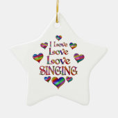 Love Singing Keramisch Ornament (Voorkant)