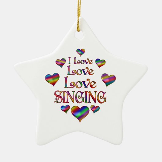Love Singing Keramisch Ornament (Voorkant)