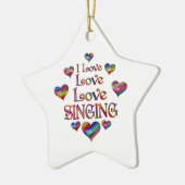 Love Singing Keramisch Ornament (Links)