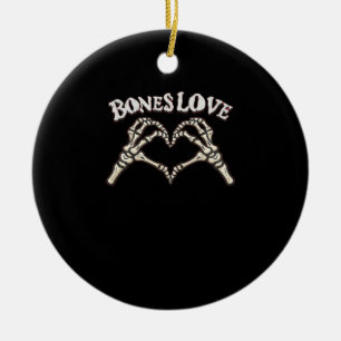 Love Skeleton Hand Classic Keramisch Ornament