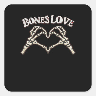 Love Skeleton Hand Classic Vierkante Sticker