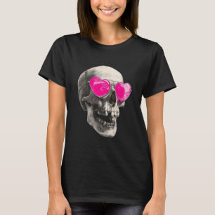 💗 Love Skull – Roze Hart Zonnebril T-shirt