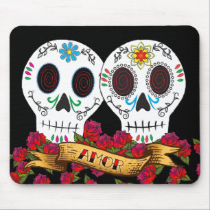 Love Skulls "Amor" Mousepad Muismat