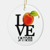 LOVE Smyrna Georgia Keramisch Ornament (Links)
