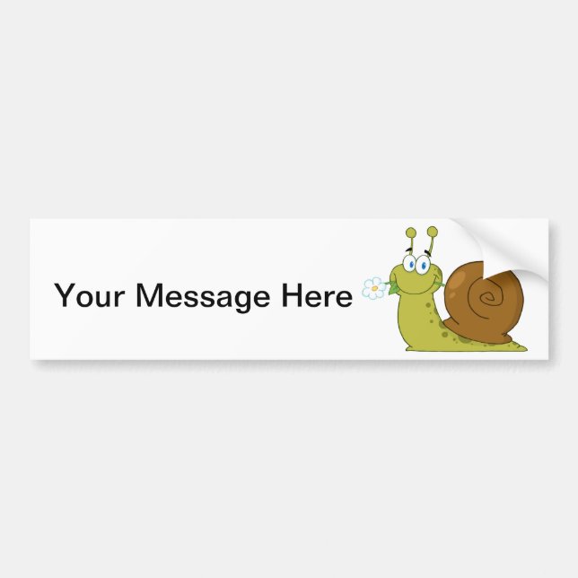 Love Snail Bumpersticker (Voorkant)