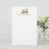 Love Snail Stationery Briefpapier (Staand voorkant)